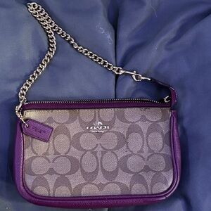 Coach Purple and Gray Chain small purse